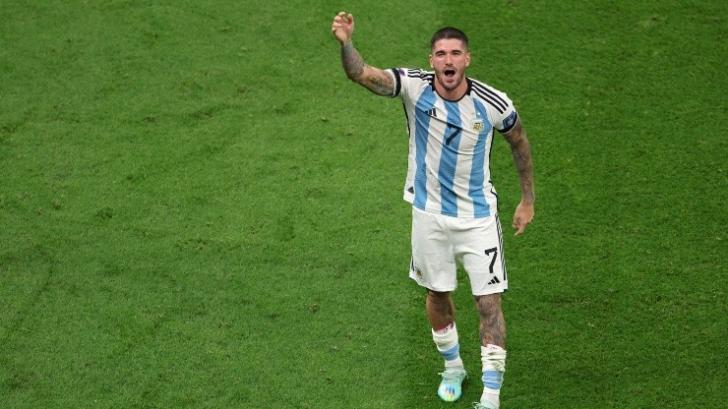 Foto: Catherine Ivill/Getty Images - De Paul comemora título da Argentina na Copa do Mundo