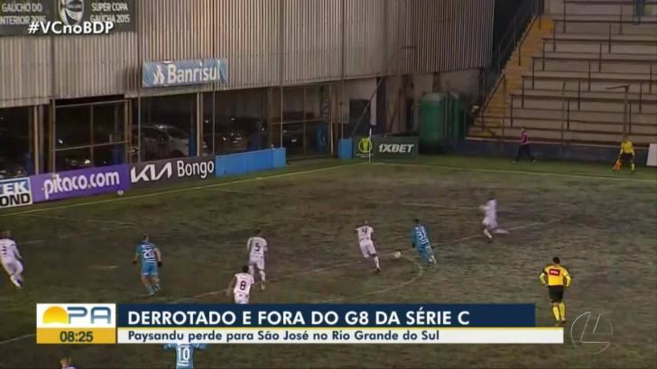 Paysandu é derrotado pelo São José-RS e perde a invencibilidade na Série C do Brasileiro