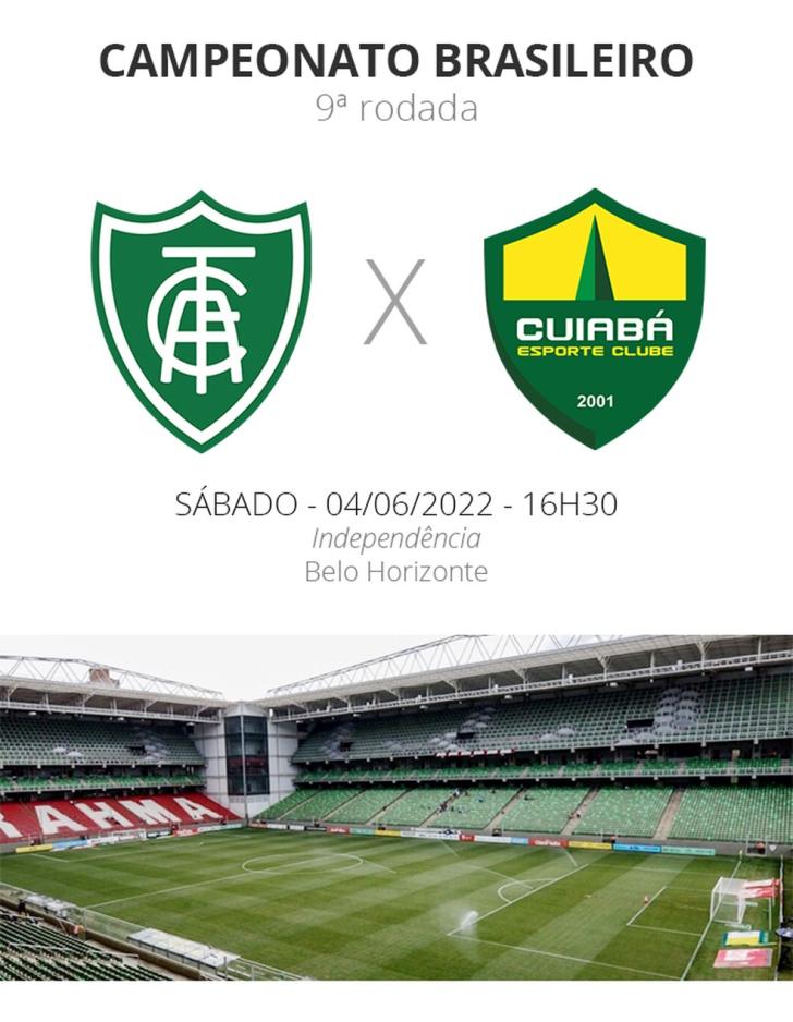 Ficha do jogo América-MG x Cuiabá, pelo Campeonato Brasileiro — Foto: ge