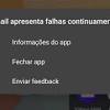 App apresenta falhas continuamente